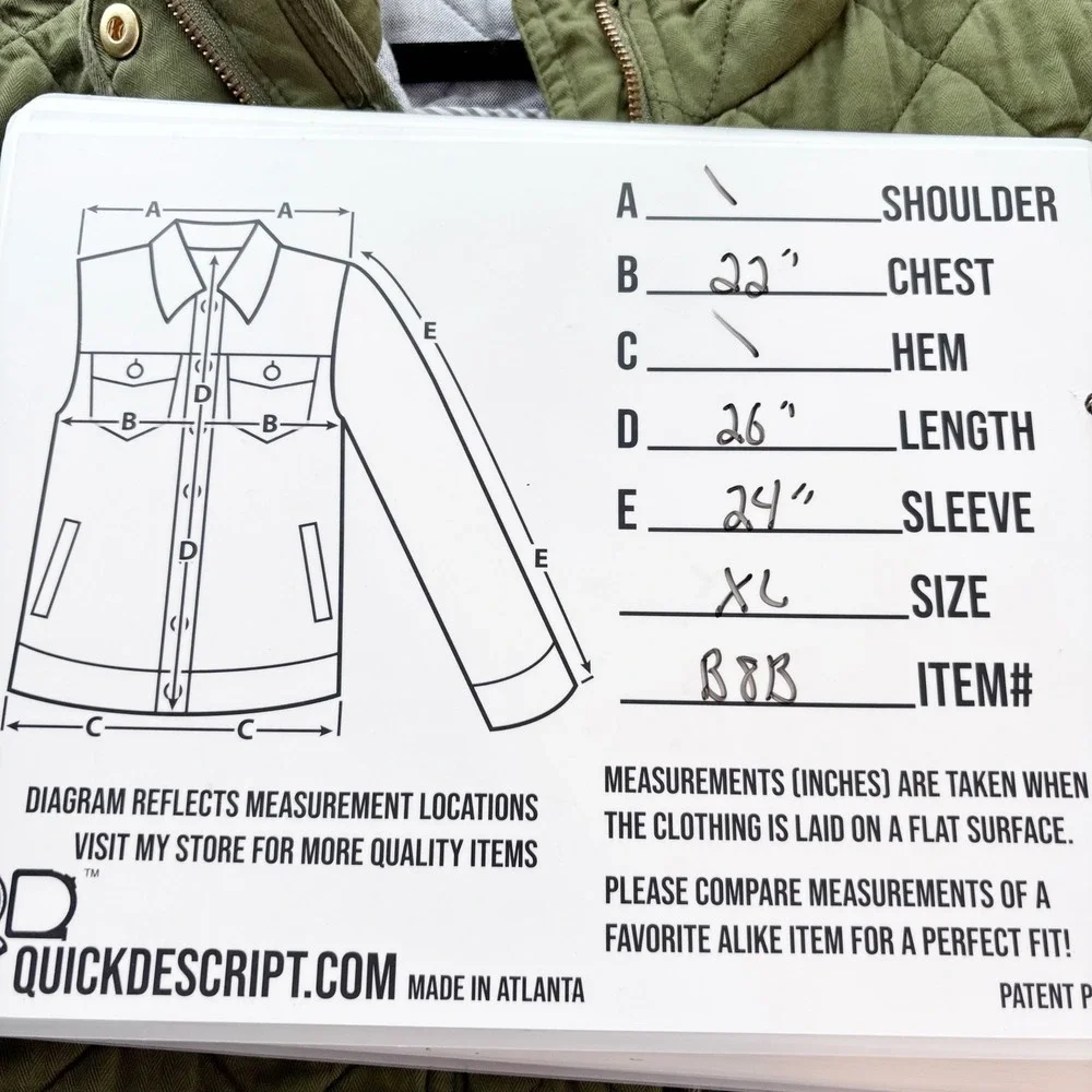 J. Crew Quilted Utility Jacket in Olive Green